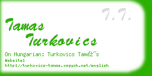 tamas turkovics business card